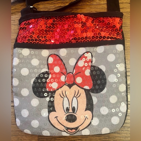 Disney Minnie Mouse Sequin Crossbody Bag •Disney Parks Vacation Purse - Picture 2 of 8